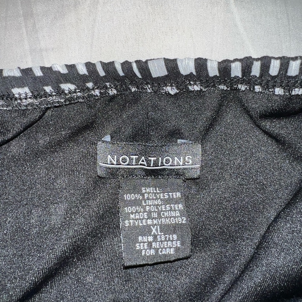 Notations Black and White Tiered Bubble Skirt. Size XL. EUC - Picture 3 of 3
